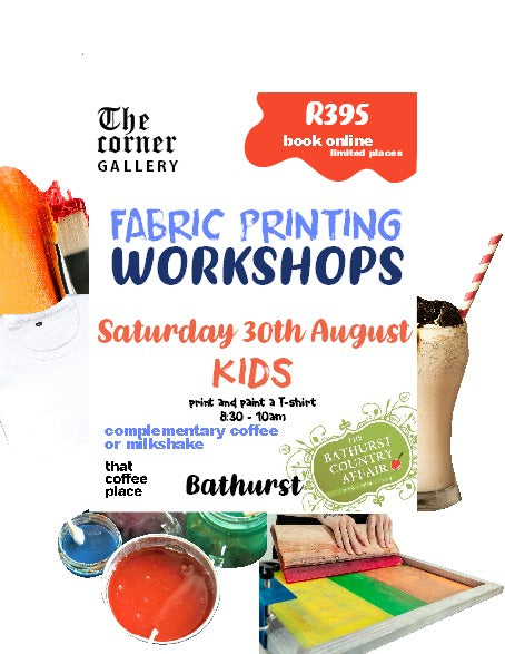 SCREENPRINTING WORKSHOP KIDS - 8.30am 30 August 2025