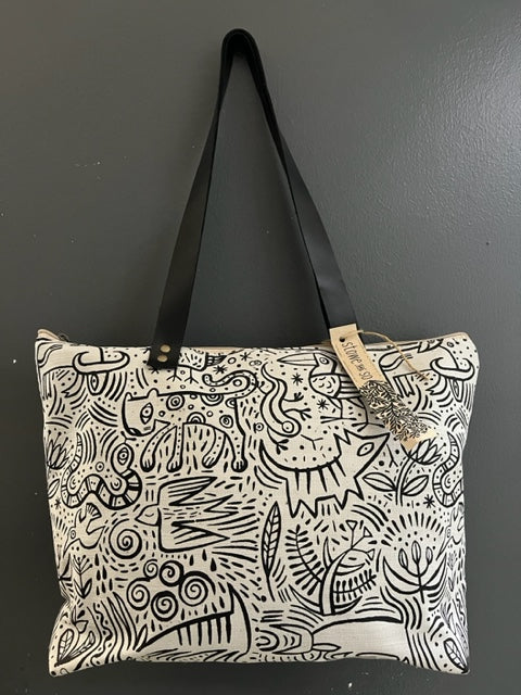 Stowe & So Me Bag - Ethnic in Charcoal.